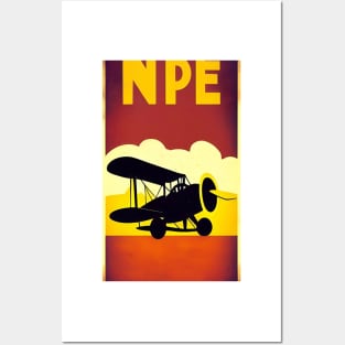 Vintage Airplane Poster Posters and Art